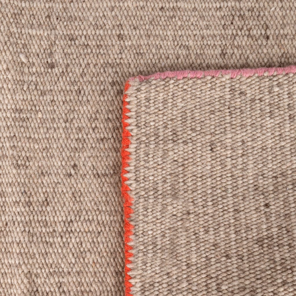 Alfombra lana anaranjado y rosado 140x200cm LUZIA