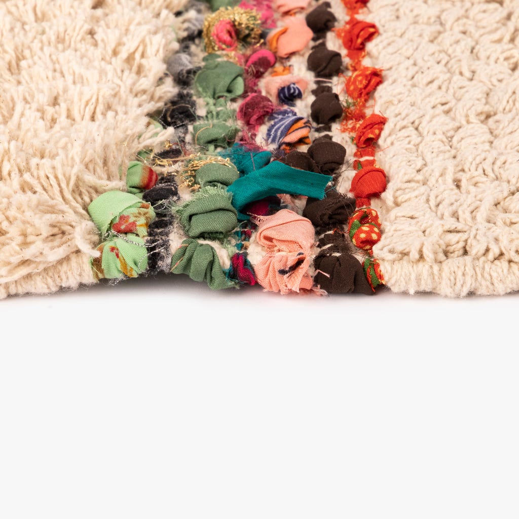 Alfombra rayas algodón multicolor 70x110 cm BENAGIL