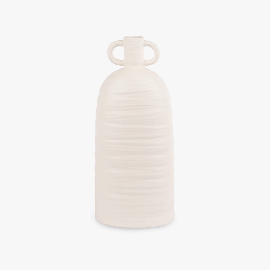 Vase en céramique blanc SCRATCHED