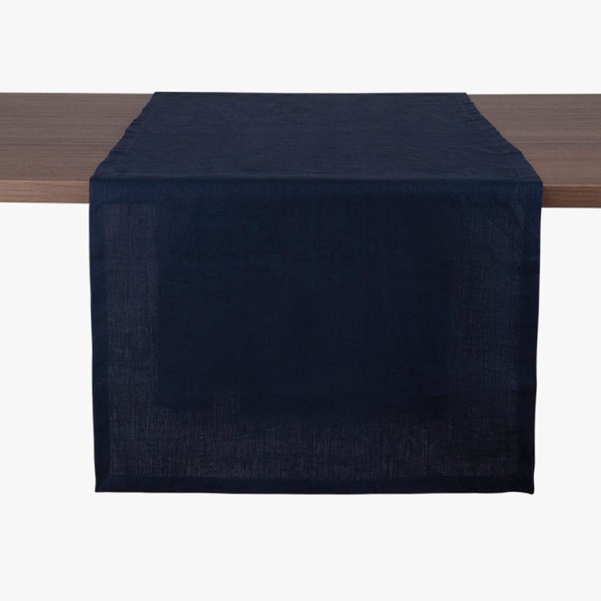 Camino de mesa lino azul 50x170 cm JACKIE