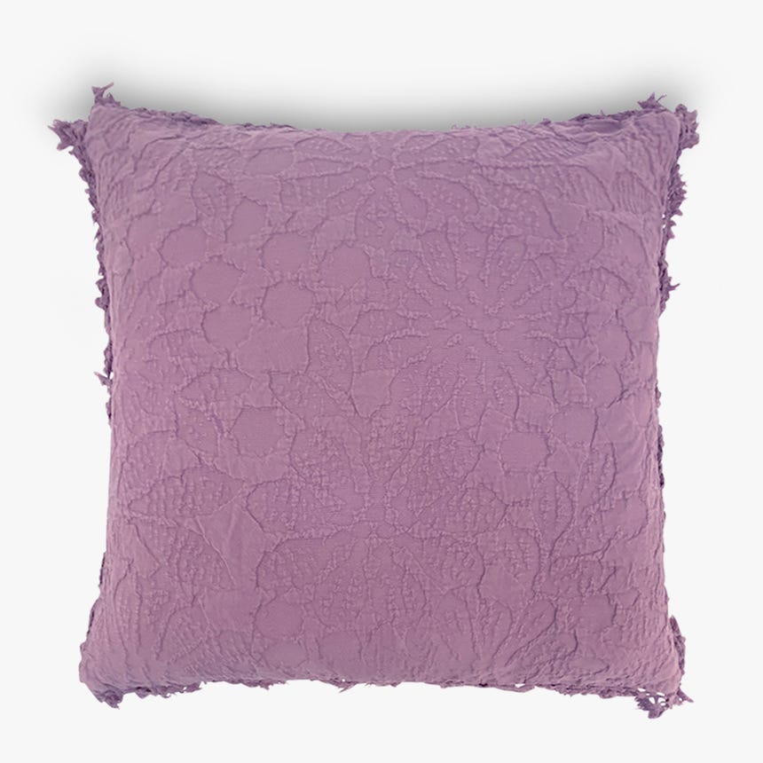 Funda cojín jacquard púrpura 60x60+5 cm VERONA