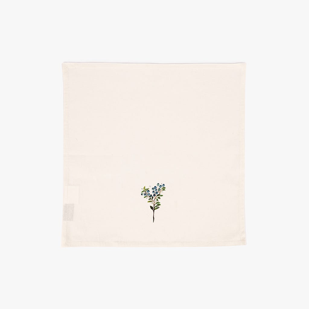 4 Serviette coton fleurs 45x45cm GARDEN MEMORIES