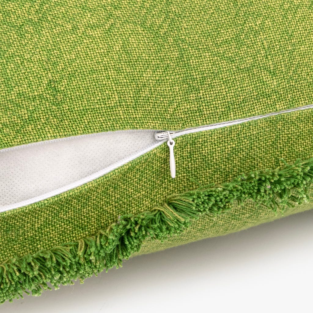 Capa de almofada franjas verde 45x45cm BACKYARD