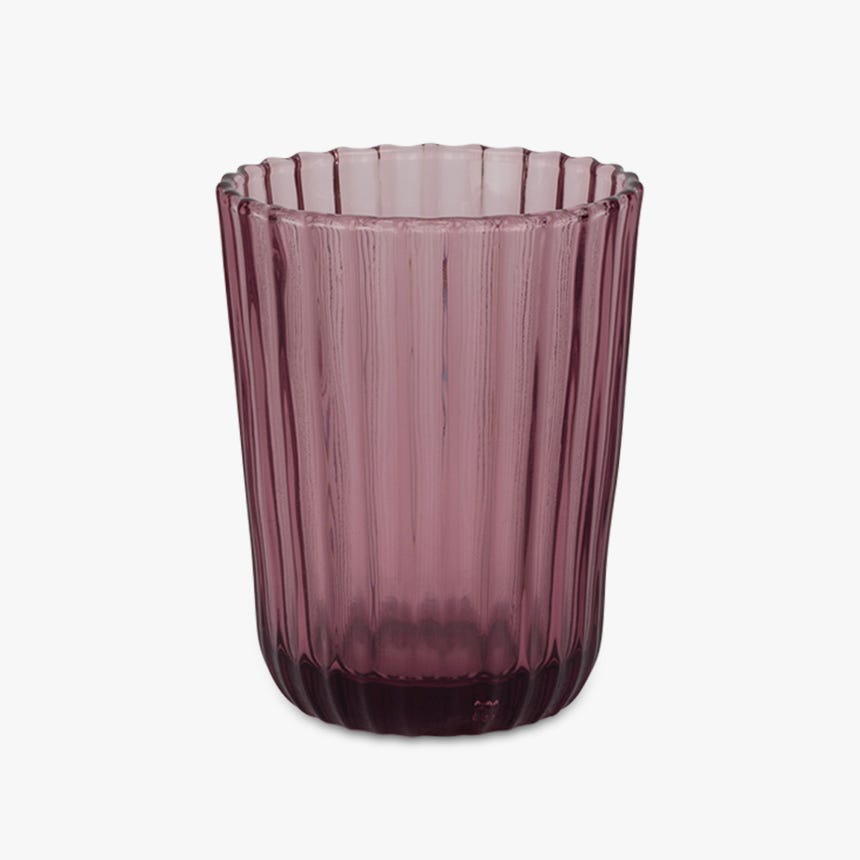 Vaso bajo púrpura 9,9x8cm STRIPES