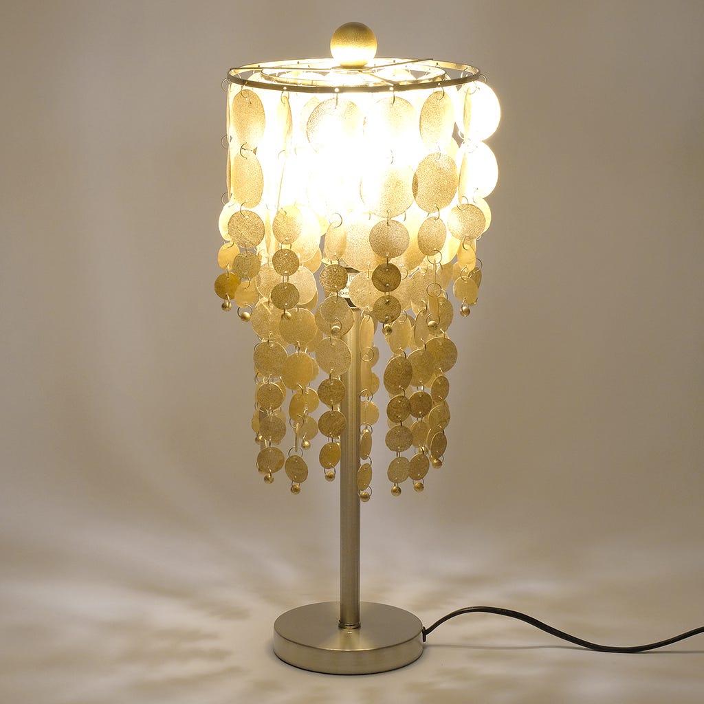 Lámpara de mesa conchas de oro BALEAL