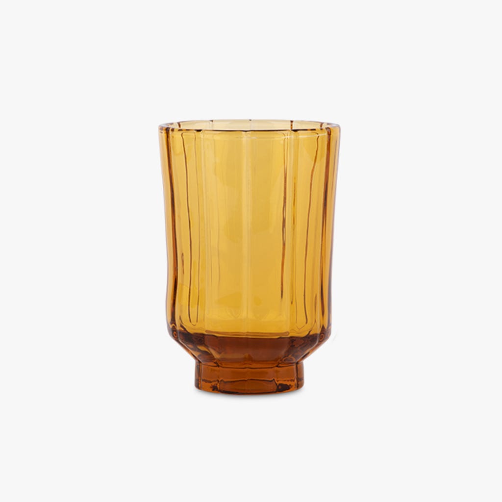 Grand verre moutarde d8cm GROOVY