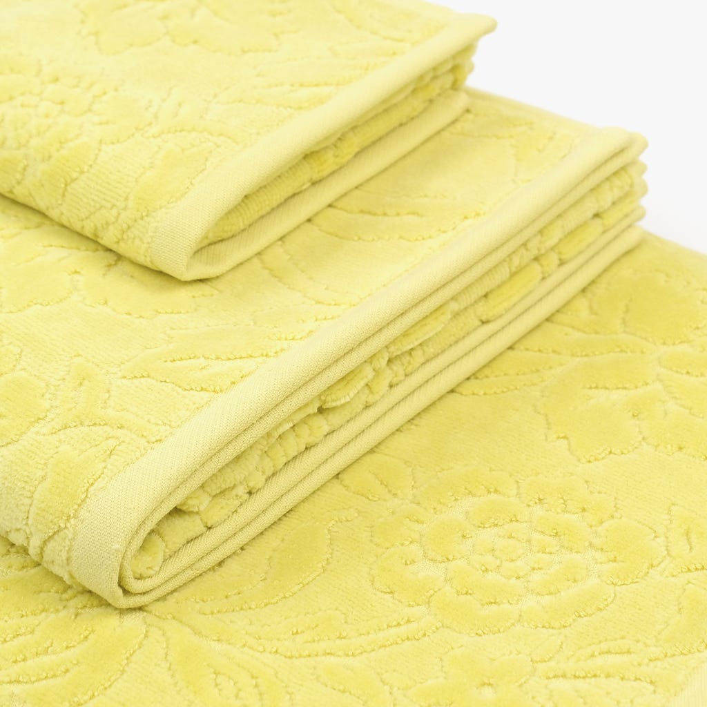 Toalha de Banho Veludo Amarelo 90x150 cm