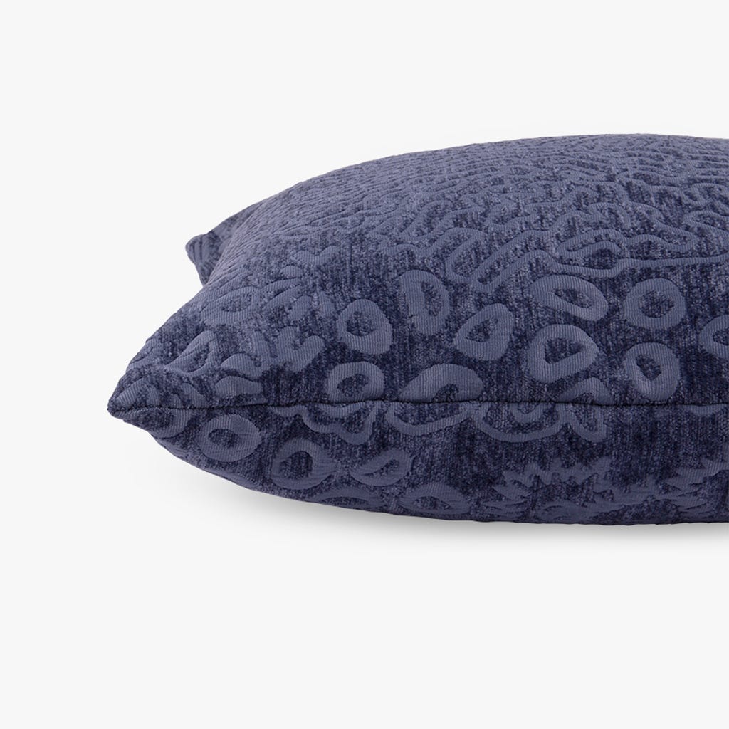 Capa de almofada azul escuro 50x50 cm REEF