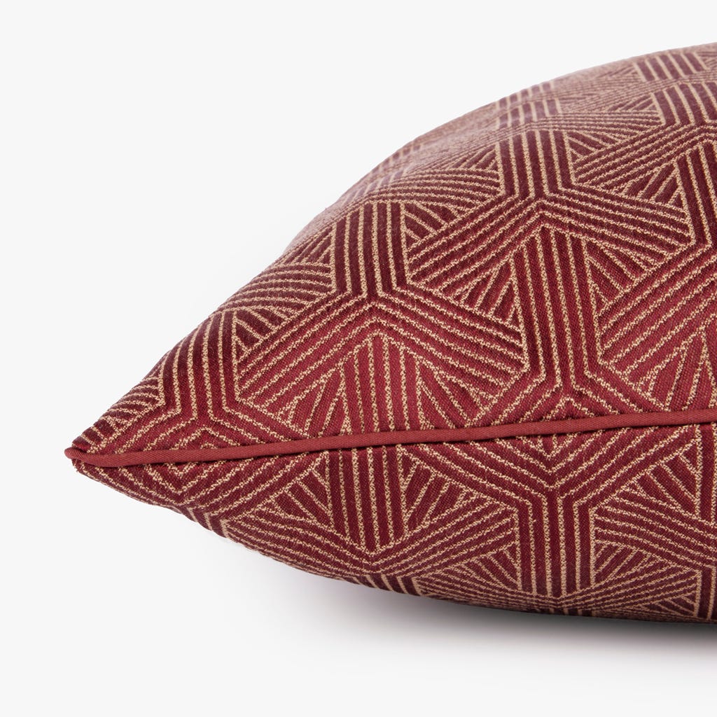 Cushion cover geometric red 40x40 cm BILBAU