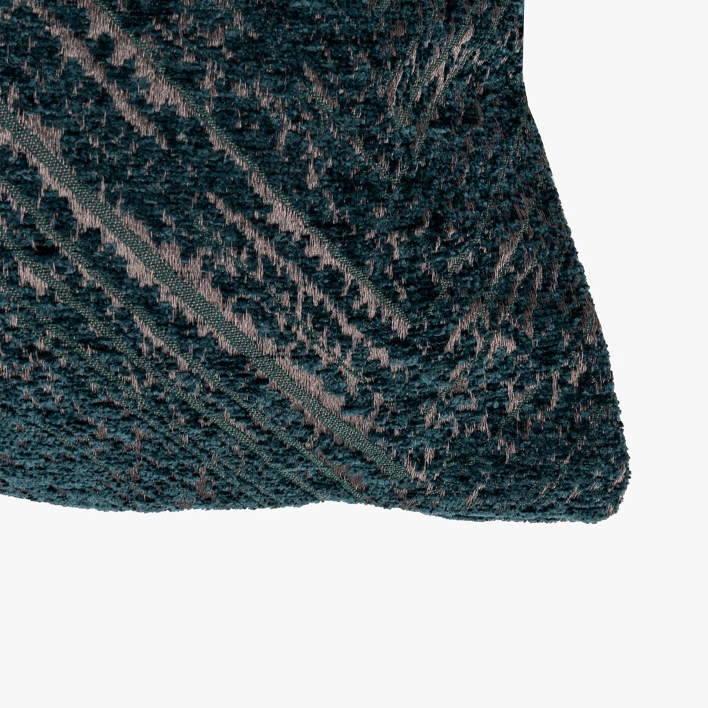 Funda de cojín chenilla zigzag verde oscuro 40x40cm SIMONE