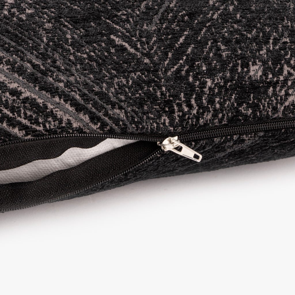 Capa de almofada chenille cinza escuro zigzag 40x40cm SIMONE