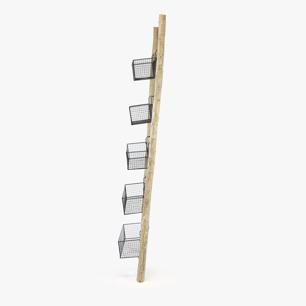 Estante Escada Cesto 170 cm