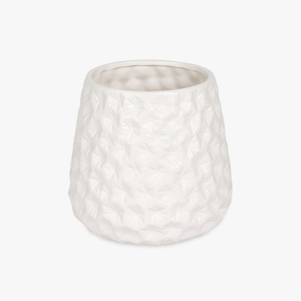 Vaso de cerâmica branco 21x20cm AQUATIC