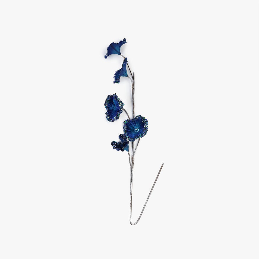 Branche Fleurs Bleu 85 cm