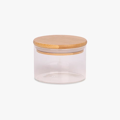 Caixa bambu/vidro 0,4L GLASS