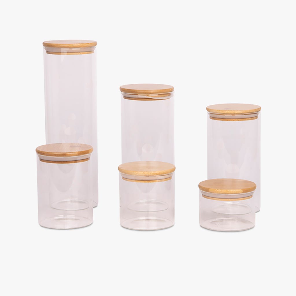 Caja bambú/vidrio 0,4L GLASS